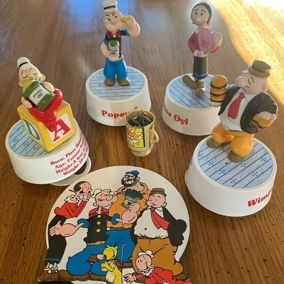 king features/ hearst corporation Other - Popeye music boxes ; plaque and mini mug by 1989 Davidson of Hamilton gifts